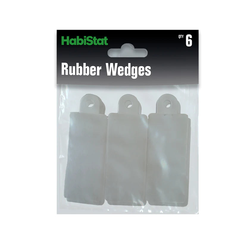 HabiStat Rubber Wedges For Glass Doors, Pack of 6