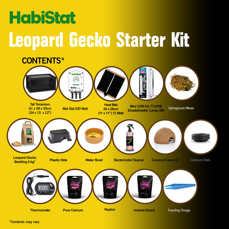 HabiStat Leopard Gecko Starter Kit, Black